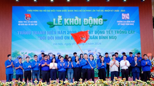 ĐOÀN THANH NIÊN VIỆN NCTK TRƯỜNG HỌC HƯỞNG ỨNG THÁNG THANH NIÊN VÀ TẾT TRỒNG CÂY 